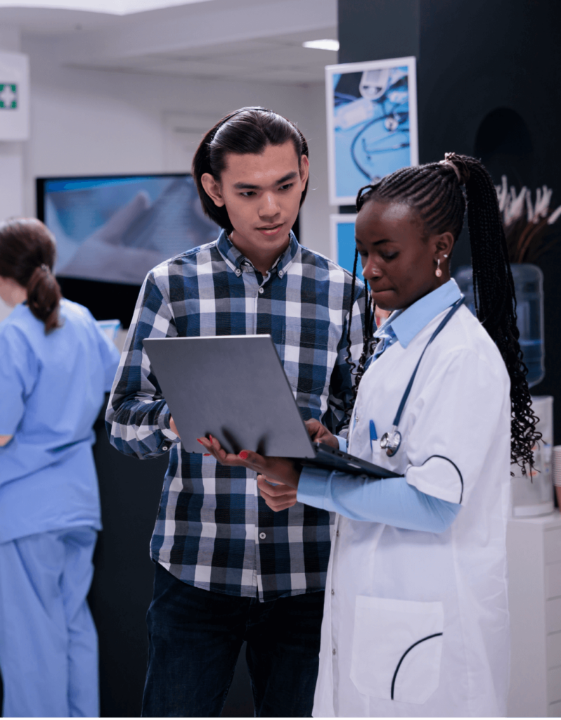 african-american-medical-doctor-holding-laptop